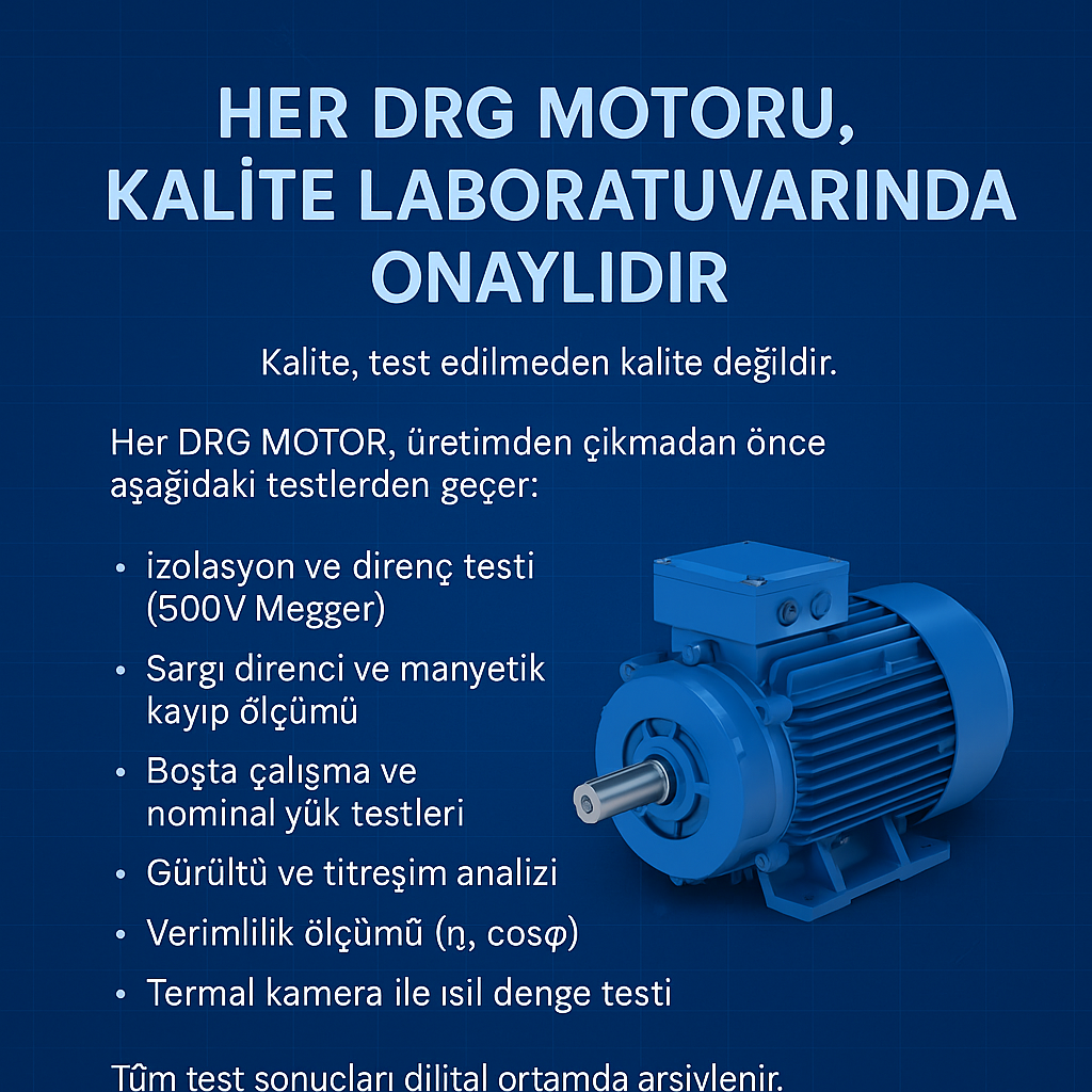 Sanayi Tesisleri için Yüksek Verimli DRG Elektrik Motoru,