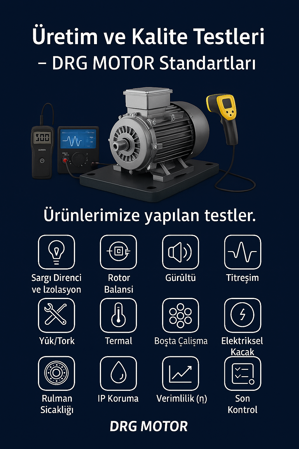 Yüksek kW DRG IE3 IE4 Elektrik Motorları,