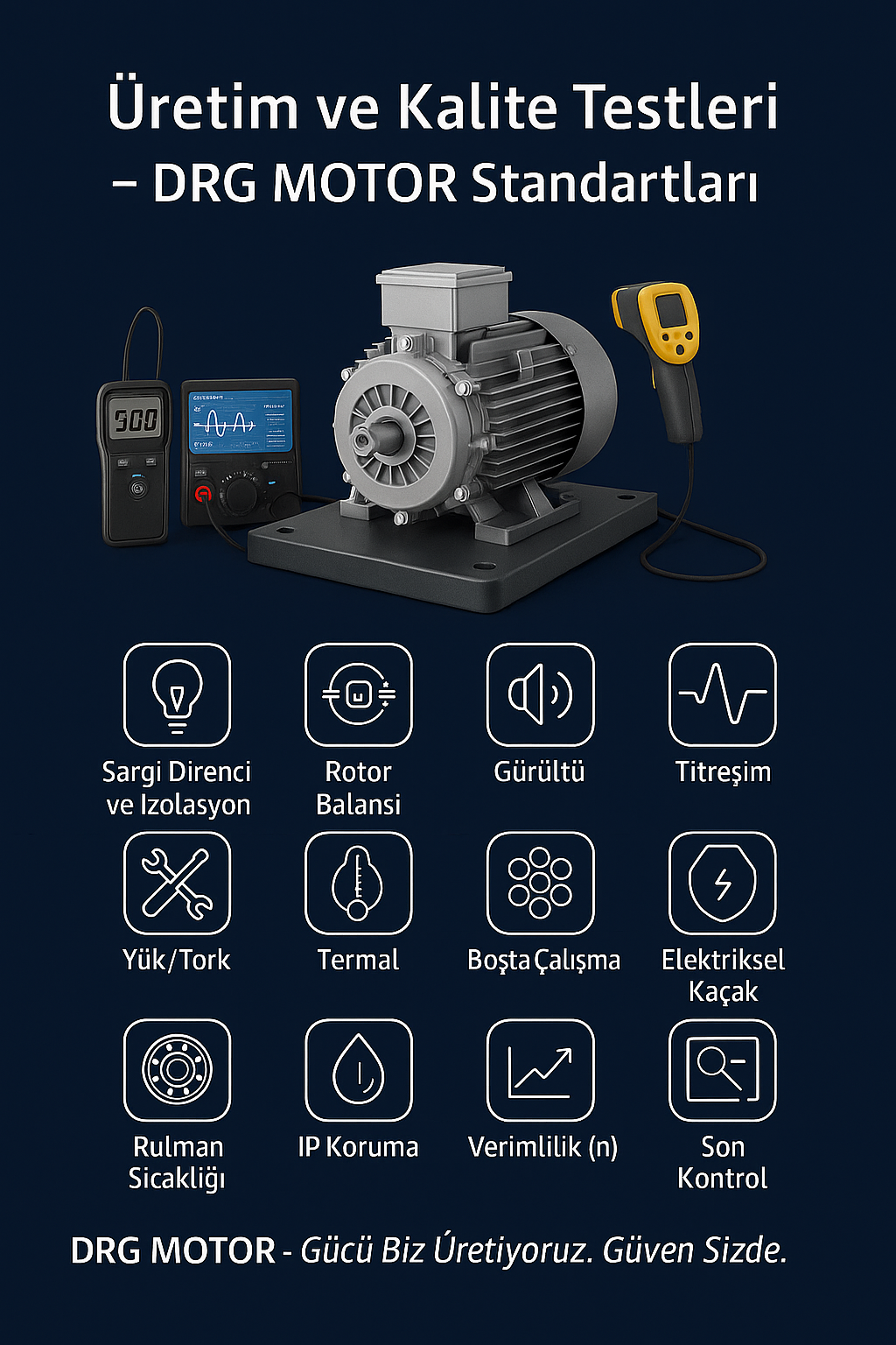 250 kW 3000 Devir DRG Elektrik Motoru,