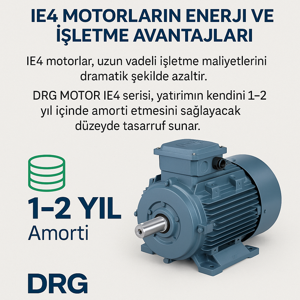 IE4 DRG Elektrik Motoru Yüksek Verimli Tip,
